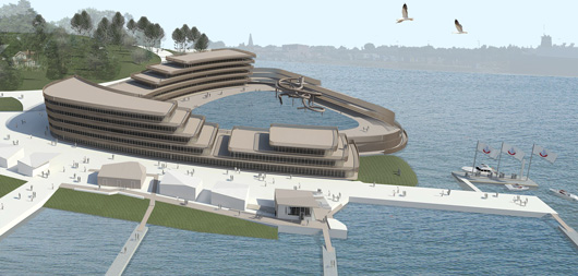 Hotell och utomhusbad vid Oxel&ouml;sunds g&auml;sthamn